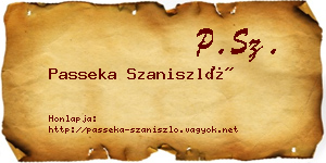 Passeka Szaniszló névjegykártya